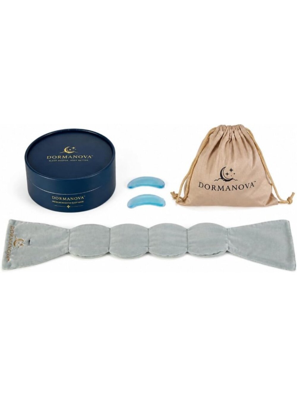 3D Weighted Sleep Mask with Cooling Eye Pads - Soft Adjustable Eye Cover for All